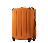 HAUPTSTADTKOFFER - Alex - Hardshell Suitcase, Large Luggage, 4 Wheels, TSA, 75 cm, 119 liters, Orange