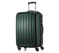 HAUPTSTADTKOFFER - Alex - Luggage Suitcase Hardside Spinner Trolley 4 Wheel Expandable, 65cm, TSA, dark green