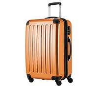 HAUPTSTADTKOFFER - Alex - Luggage Suitcase Hardside Spinner Trolley 4 Wheel Expandable, 65cm, orange