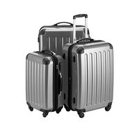 HAUPTSTADTKOFFER - Alex - Set of 3 Hard-Side Luggages Silver Glossy, (S, M & L), 235 Liter …