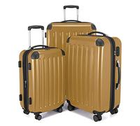 Hauptstadtkoffer - Alex - Set of 3 suitcases, Travel suitcases, Trolley, Rigid Luggage, Travel Set, TSA, 4 Double Wheels (S, M & L), Autumn Gold
