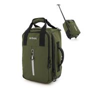 Hauptstadtkoffer Blnbag M7 Seat Case, 40 x 20 x 25 cm, Waterproof Material, Lightweight Carrying Case, Max. 20 L, Airplane Bag, 2 Rolls, Padded Laptop Pocket, Dark Green, Mini, Hard Shell Small Case