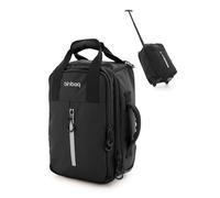 Hauptstadtkoffer Blnbag M7 Underseat Trolley 40 x 20 x 25 cm, Waterproof Material, Lightweight Cabin Bag Max 20 L, Aeroplane Bag 2 Wheels, Laptop Compartment Padded, black, MINI, Small hard shell