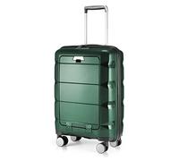 HAUPTSTADTKOFFER - Britz- Hand Luggage with Laptop Compartment Hard Shell Cabin Trolley 4 Wheel Case, TSA, 55 cm, 34 Liter, Dark Green