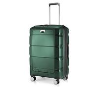 HAUPTSTADTKOFFER - Britz- Luggage Suitcase with Laptop Compartment Hard Shell Spinner Trolley 4 Wheel Case, TSA, 66 cm, 60 Liter, Dark Green