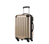 HAUPTSTADTKOFFER - Alex - Carry on luggage On-Board Suitcase Bag Hardside Spinner Trolley 4 Wheel Expandable, 55cm, champagne