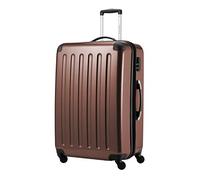HAUPTSTADTKOFFER® · Hard-Side Suitcase Brown high Gloss · Dimension ca. 75 x 52 x 32 cm + 4 cm Volume Expansion · max. 130 Liter Volume