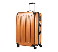 HAUPTSTADTKOFFER® · Hard-Side Suitcase Orange high Gloss · Dimension ca. 75 x 52 x 32 cm + 4 cm Volume Expansion · max. 130 Liter Volume