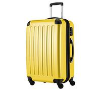 HAUPTSTADTKOFFER® · Hard-Side Suitcase Yellow high Gloss · Dimension ca. 63 x 42 x 28 cm + 4 cm Volume Expansion · max. 87 Liter Filling Volume