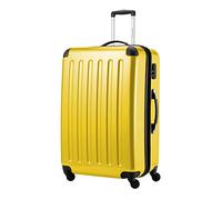 HAUPTSTADTKOFFER® · Hard-Side Suitcase Yellow high Gloss · Dimension ca. 75 x 52 x 32 cm + 4 cm Volume Expansion · max. 130 Liter Volume
