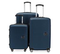 HAUPTSTADTKOFFER Mitte - Set of 3 Suitcases - Hand Luggage Suitcase 55 cm, Medium Suitcase 68 cm + Large Travel Suitcase 77 cm, Hard Shell ABS, TSA, Dark Blue