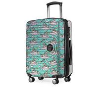 HAUPTSTADTKOFFER - Mitte - Hand Luggage, 2.9 kg child's play, TSA, Hard-Shell Suitcase, trolley with 4 Wheels, Hand Luggage 55 cm, 42 liters, Suitcase motif, UNICORN White