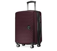 Hauptstadtkoffer - MITTE - Hand Luggage, Cabin Trolley with Extension, TSA, 4 Double Wheels, 55 cm, 55 liters, Burgundy