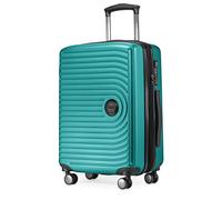 HAUPTSTADTKOFFER - MITTE - Hand Luggage, Cabin Trolley with Extension, TSA, 4 Double Wheels, 55 cm, 55 liters, Turquoise