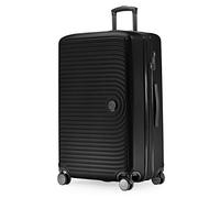 HAUPTSTADTKOFFER Mitte - Large Hard-Shell Suitcase, TSA, 4 Wheels, Check-In Luggage with 8 cm Volume Expansion, 77cm, 130 liters, Black
