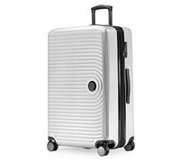 HAUPTSTADTKOFFER - MITTE - Large Check-in Trolley, Hard Shell Suitcase with Extension, TSA, 4 Double Spinner, 76 cm, 138 L, White matt