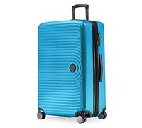 HAUPTSTADTKOFFER Mitte - Large Hard-Shell Suitcase, TSA, 4 Wheels, Check-In Luggage with 8 cm Volume Expansion, 77cm, 130 liters, Cyan Blue