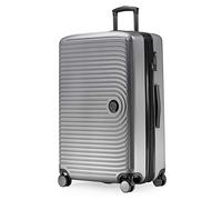 HAUPTSTADTKOFFER Mitte - Large Hard-Shell Suitcase, TSA, 4 Wheels, Check-In Luggage with 8 cm Volume Expansion, 77cm, 130 liters, Matt silver