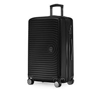 HAUPTSTADTKOFFER Mitte - Medium-Sized Hard-Shell Suitcase, TSA, 4 Wheels, Check-In Luggage with 8 cm Volume Expansion, 68 cm, 88 L, Black
