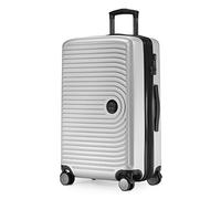 HAUPTSTADTKOFFER Mitte - Medium-Sized Hard-Shell Suitcase, TSA, 4 Wheels, Check-In Luggage with 8 cm Volume Expansion, 68 cm, 88 L, White Matt