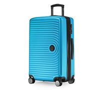 HAUPTSTADTKOFFER Mitte - Medium-Sized Hard-Shell Suitcase, TSA, 4 Wheels, Check-In Luggage with 8 cm Volume Expansion, 68 cm, 88 L, Cyan Blue