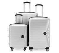 Hauptstadtkoffer - MITTE - Set of 3 suitcases - Cabin Luggage on Wheels 55 cm, Medium Size Trolley 68 cm + Large Suitcase 77 cm, ABS, TSA Lock, White