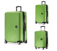 Hauptstadtkoffer Mitte - Set of 3 Suitcases - Hand Luggage Suitcase 55 cm, Medium Suitcase 68 cm + Large Travel Suitcase 77 cm, Hard Shell ABS, TSA - Apple Green