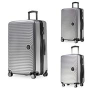 Hauptstadtkoffer Mitte - Set of 3 Suitcases - Hand Luggage Suitcase 55 cm, Medium Suitcase 68 cm + Large Travel Suitcase 77 cm, Hard Shell ABS, TSA - Silver MATT