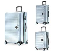 Hauptstadtkoffer Mitte - Set of 3 Suitcases - Hand Luggage Suitcase 55 cm, Medium Suitcase 68 cm + Large Travel Suitcase 77 cm, Hard Shell ABS, TSA - Pool Blue