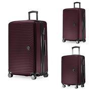 Hauptstadtkoffer Mitte - Set of 3 Suitcases - Hand Luggage Suitcase 55 cm, Medium Suitcase 68 cm + Large Travel Suitcase 77 cm, Hard Shell ABS, TSA - Burgundy