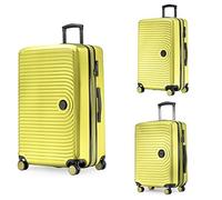 Hauptstadtkoffer Mitte - Set of 3 Suitcases - Hand Luggage Suitcase 55 cm, Medium Suitcase 68 cm + Large Travel Suitcase 77 cm, Hard Shell ABS, TSA - Fern