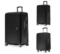 Hauptstadtkoffer Mitte - Set of 3 Suitcases - Hand Luggage Suitcase 55 cm, Medium Suitcase 68 cm + Large Travel Suitcase 77 cm, Hard Shell ABS, TSA - Black
