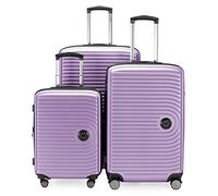 HAUPTSTADTKOFFER Mitte - Set of 3 Suitcases - Hand Luggage Suitcase 55 cm, Medium Suitcase 68 cm + Large Travel Suitcase 77 cm, Hard Shell ABS, TSA, Lilac