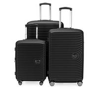 Hauptstadtkoffer Mitte - Set of 3 Suitcases - Hand Luggage Suitcase 55 cm, Medium Suitcase 68 cm + Large Travel Suitcase 77 cm, Hard Shell ABS, TSA, Black