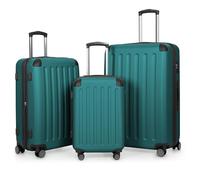 Hauptstadtkoffer Spree - 3-Piece Luggage Set - Carry-On Suitcase 55 cm, Medium Suitcase 65 cm & Large Travel Suitcase 75 cm, ABS+PC Hardshell, TSA Combination Lock, Aquagreen