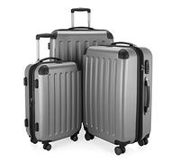 Hauptstadtkoffer Spree - 3-Piece Luggage Set - Carry-On Suitcase 55 cm, Medium Suitcase 65 cm & Large Travel Suitcase 75 cm, ABS+PC Hardshell, TSA Combination Lock, Silver
