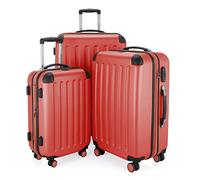 Hauptstadtkoffer Spree - 3-Piece Luggage Set - Carry-On Suitcase 55 cm, Medium Suitcase 65 cm & Large Travel Suitcase 75 cm, ABS+PC Hardshell, TSA Combination Lock, Coral