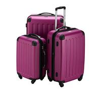 Hauptstadtkoffer Spree - 3-Piece Luggage Set - Carry-On Suitcase 55 cm, Medium Suitcase 65 cm & Large Travel Suitcase 75 cm, ABS+PC Hardshell, TSA Combination Lock, Magenta
