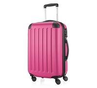 HAUPTSTADTKOFFER - SPREE hard shell suitcase, trolley suitcase, travel suitcase, 4 double wheels, magenta, 55 cm Handgepäck, Case