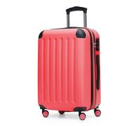 HAUPTSTADTKOFFER - Spree - Carry on Luggage On-Board Suitcase Bag Hardside Spinner Trolley 4 Wheel Expandable, 55cm, TSA, Coral