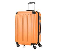 HAUPTSTADTKOFFER - SPREE hard shell suitcase, trolley suitcase, travel suitcase, 4 double wheels, Orange, Koffer-Set, Case