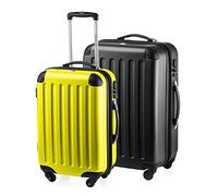 HAUPTSTADTKOFFER® „Spree“ - Set of 2 suitcases - 49+82 liters - TSA Lock - (Yellow-Black)