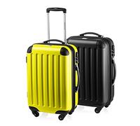 HAUPTSTADTKOFFER®„Spree“ - Set of 2 suitcases 49 liters - TSA Lock - (Yellow-Black)