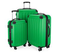 HAUPTSTADTKOFFER - Spree - Set of 3 Hard-side Luggages Glossy Suitcase Hardside Spinner Trolley Expandable (S, M & L) TSA, Applegreen