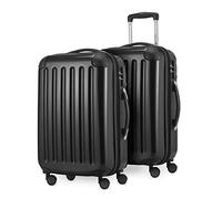 HAUPTSTADTKOFFER® · Two-Piece Hard-Side suitcases Set high Gloss · 2 x Cabin Luggage 45 Liter (55 x 35 x 20 cm) · TSA Combination Lock (Black)