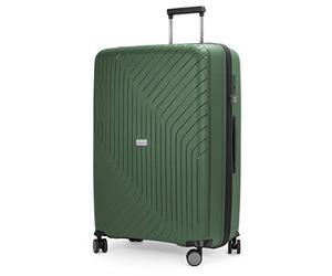 Hauptstadtkoffer TXL Large Hard Shell Suitcase 76 cm, TSA Lock, Polypropylene Travel Suitcase, 4 Double Wheels Trolley, Lightweight 3.4 kg, Expandable Luggage 120L, Dark Green