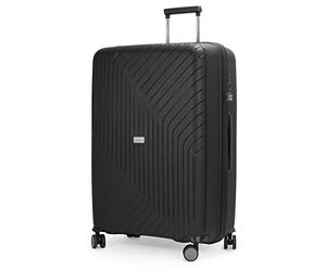 Hauptstadtkoffer TXL Large Hard Shell Suitcase 76 cm, TSA Lock, Polypropylene Travel Suitcase, 4 Double Wheels Trolley, Lightweight 3.4 kg, Expandable Luggage 120L, Black
