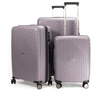 HAUPTSTADTKOFFER - TXL - Lightweight Luggage Set of 3 Hard-Side Trolley, Polypropylene, 55 cm 66 cm & 76 cm (S, M & L), TSA, Silver