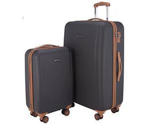 Hauptstadtkoffer - Wannsee - Set of 2 Hard-side Luggages Trolley Hardside Suitcase 4 Wheel Spinner, TSA Lock, (S/L), Black