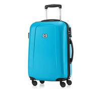 HAUPTSTADTKOFFER - Wedding - Hand luggage Carry on luggage Hardside Hard Shell suitcase Trolley, approved for baggage regulations of almost every Airline, TSA, 55 cm, 42 Lite, Cyan Blue